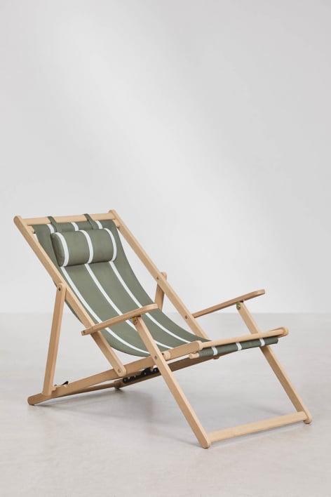 Hamaca pliante avec coussin en bois d'acacia Rondonia