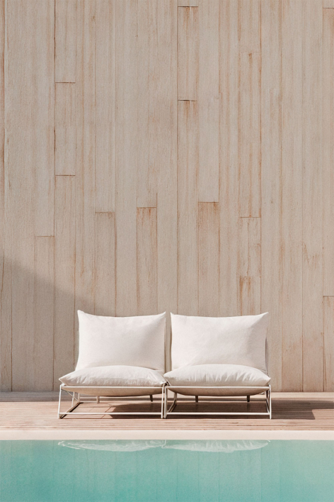 Canapé modulaire de jardin 2 pièces Amaro