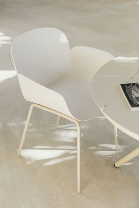 Chaise de jardin en polypropylène et acier Lynette