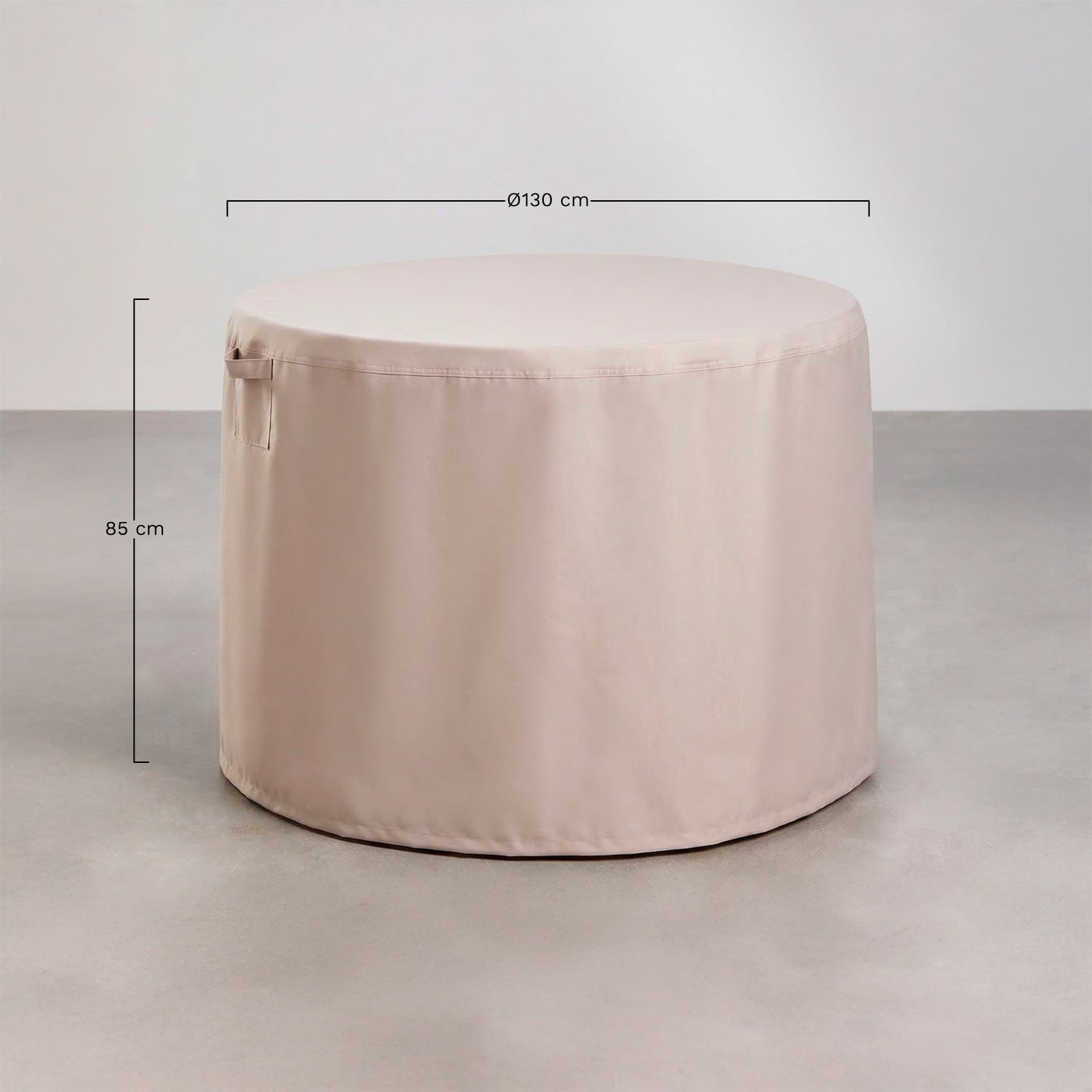 Housse de protection pour table de jardin ronde Otley, mesures