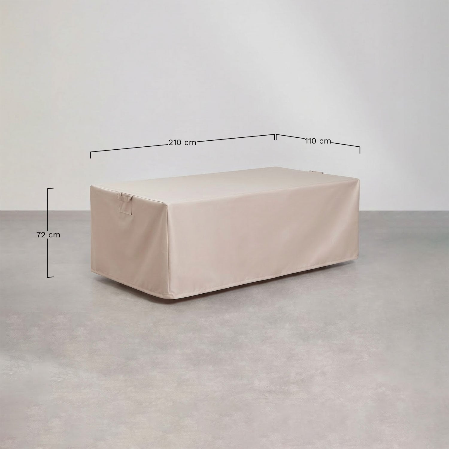 Housse de protection pour canapé de jardin Otley, mesures