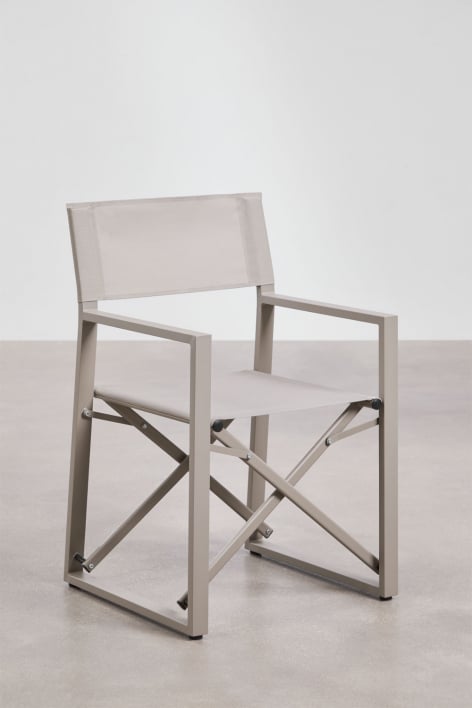 Pack de 2 chaises de réalisateur pliantes de jardin en acier Antoliana