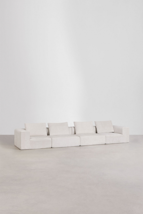 Canapé modulaire 4 pièces en chenille emballé sous vide Norridge