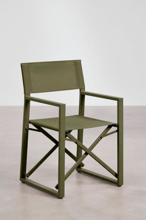 Chaise de réalisateur pliante de jardin en acier Antoliana - Vert Olive Intense