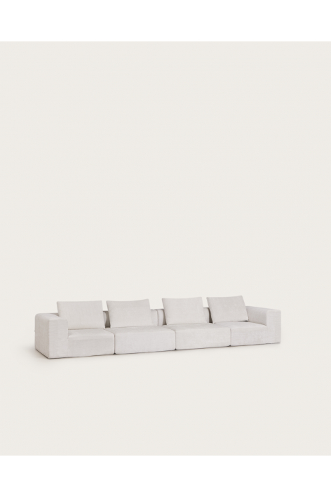 Canapé modulaire 4 pièces en chenille emballé sous vide Norridge