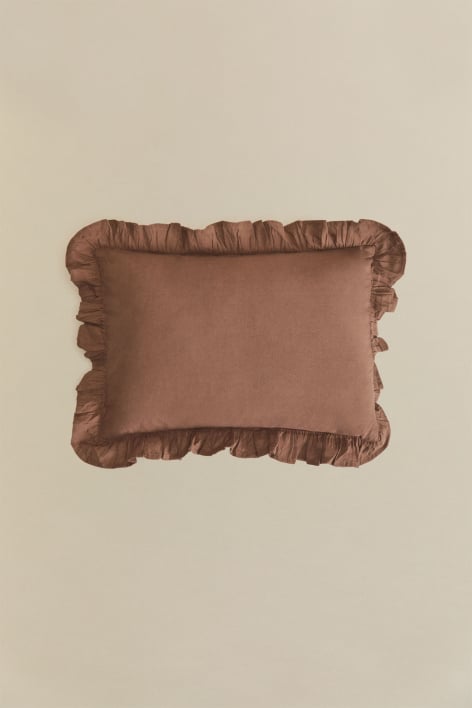 Coussin rectangulaire 35x50 cm en coton Clouzot - Brun Café