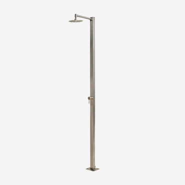 Douche Extérieure En Acier Inoxydable Hernan Gris Brossé - Sklum