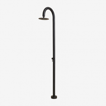 Douche Extérieure En Acier Inoxydable Rodri Noir Mate - Sklum