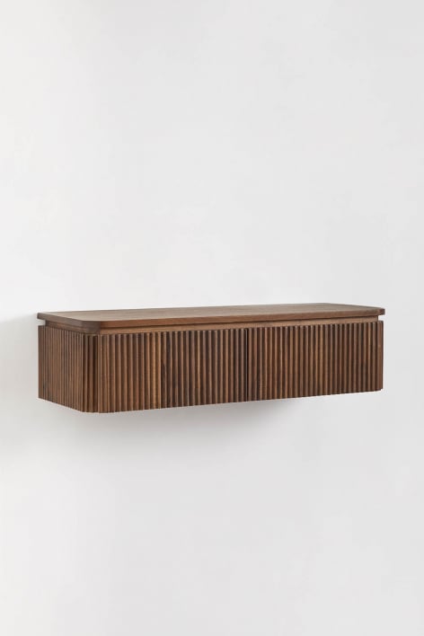 Console d'entrée murale 80x30 cm en bois d'acacia Biljandi