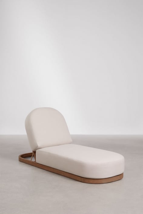 Chaise longue inclinable en bois d'acacia Verona