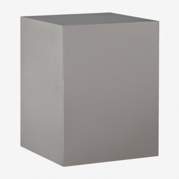 Table D'appoint Carrée Pour Jardin 35x35 Cm En Acier Inoxydable Iuraima Acier Inoxydable Brossé - Sklum