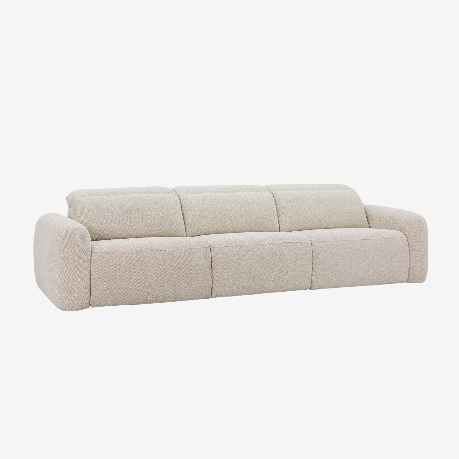 Canapé Peggy Sklum : analyse d&rsquo;un relax électrique en tissu bouclé beige