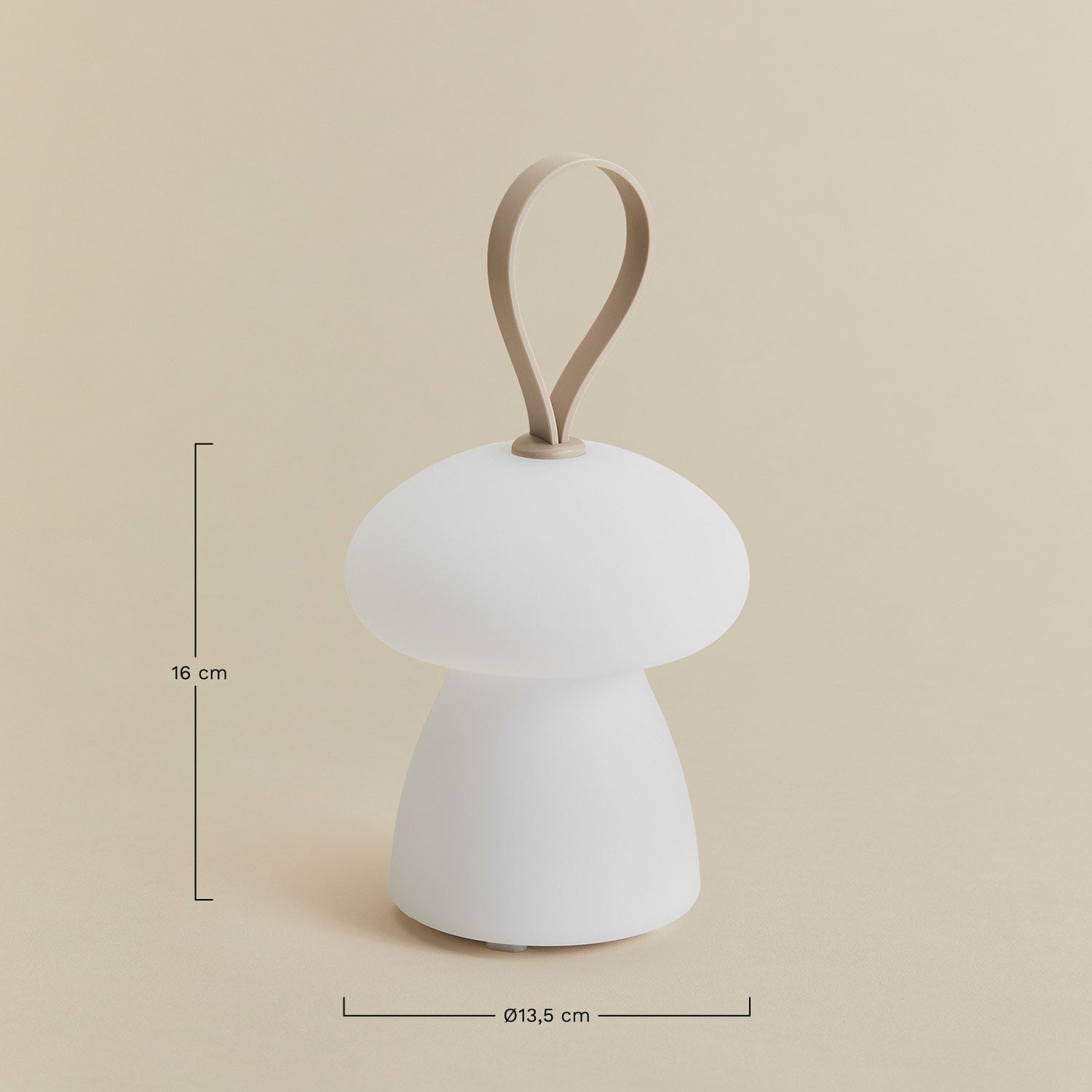 Lampe de table LED sans fil pour extérieur en polyéthylène Atilia, mesures