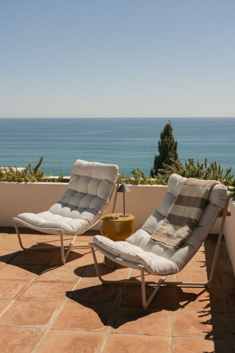 Pack de 2 fauteuils de jardin en acier Zaylon
