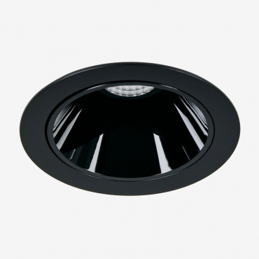 Downlight Led Encastrable Avec Cadre Rond Ø7 Cm Pour Extérieur En Aluminium Luisiana Noir & Blanc 3000k & 6 W & 23o - Sklum