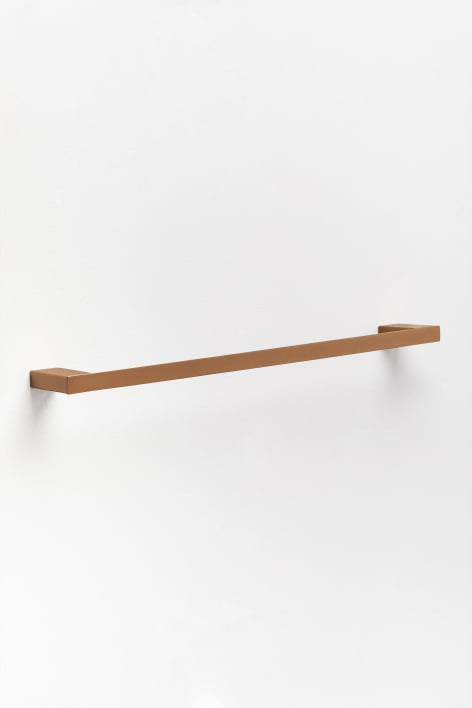 Porte-serviettes mural avec barre 60 cm en acier inoxydable et or rose brossé Olvam