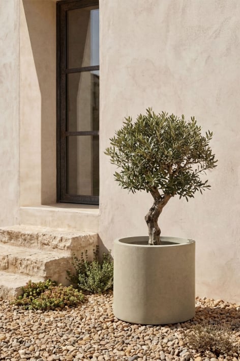 Pot de fleurs d'extérieur en ciment Aurevi
