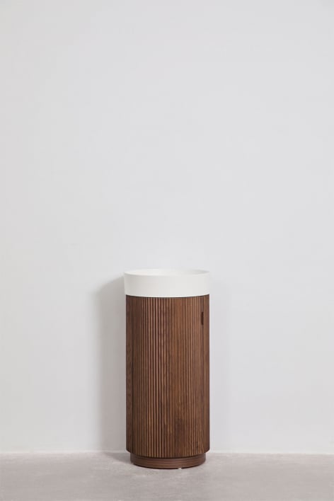 Ensemble de meuble de salle de bain en bois avec lavabo intégré Freia