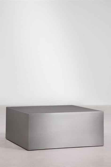 Table basse rectangulaire 100x70 cm en acier inoxydable Iuraima