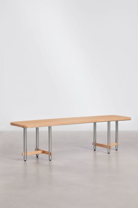 Banc 170 cm en bois de manguier et fer Osaka