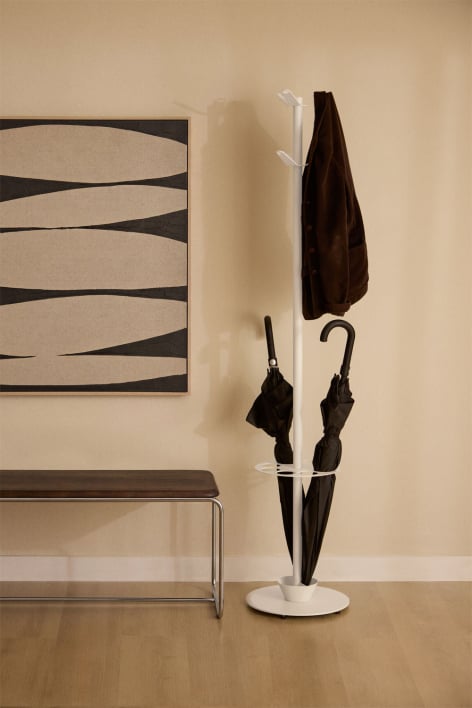 Porte-manteau sur pied avec porte-parapluie en fer Ercilia