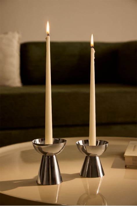 Set de 2 chandeliers en acier inoxydable Silentinan