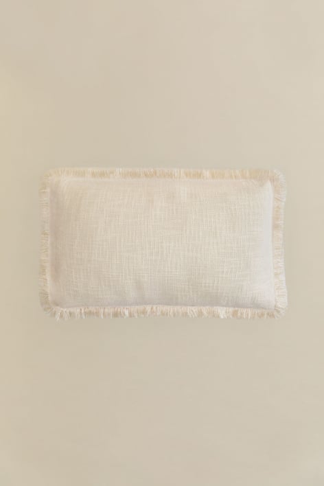 Coussin rectangulaire 30x50 cm en coton Soncey - Blanc Gardenia