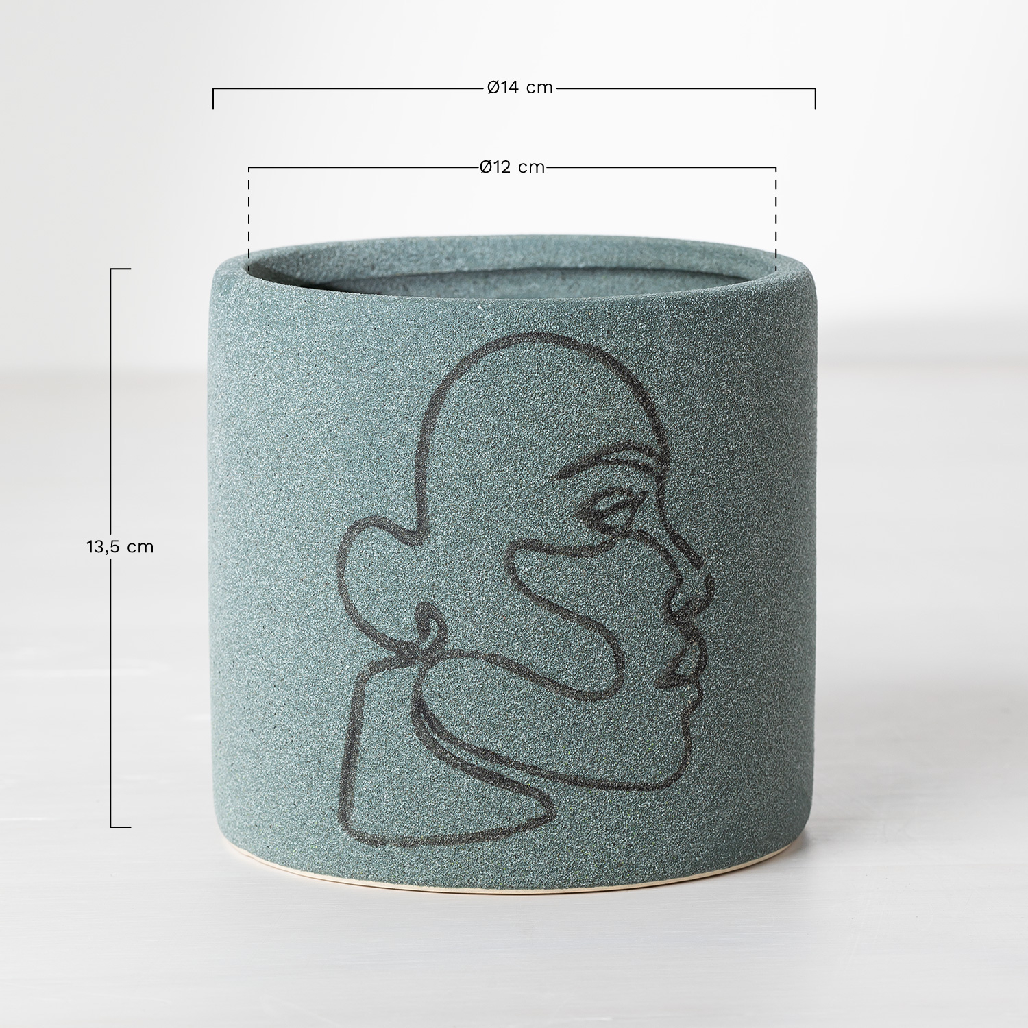Vase en céramique Olaf, mesures