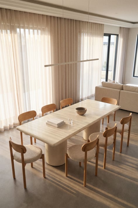 Table à manger rectangulaire 220x100 cm en ciment Namara