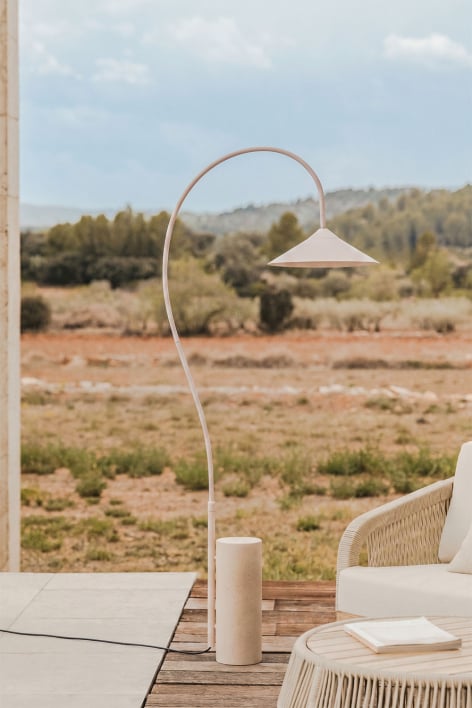 Lampadaire d'extérieur en fer Grivon