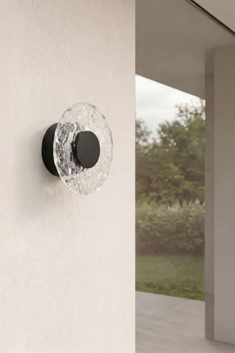 Applique murale Ø20 cm LED en verre et fer Lorenzo