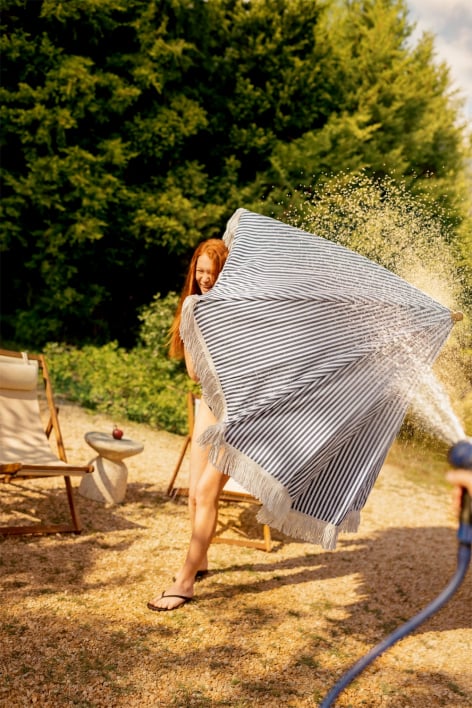Parasol Miska Ø175 cm en tissu et acier