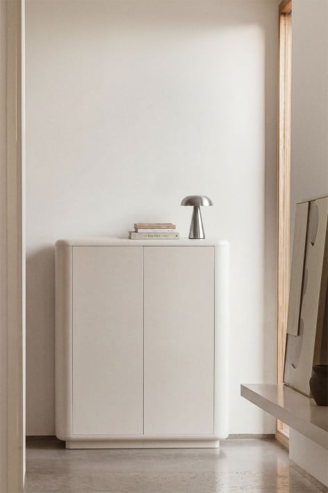 Armoire en MDF blanc gardénia Cixila