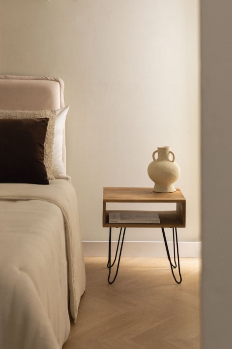 Pack de 2 tables de chevet 45x35 cm en bois recyclé Tital