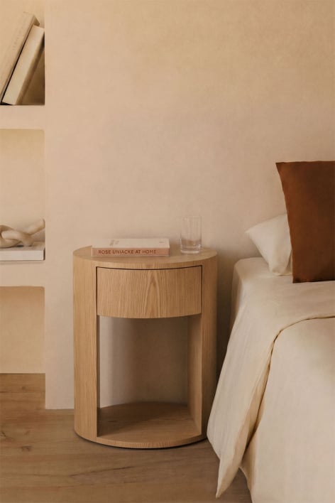 Pack de 2 tables de chevet Ø40 cm en MDF Adrido
