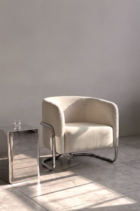 Fauteuil rembourré et en fer Zantria
