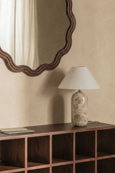 Lampe de table en pierre naturelle Yalvira