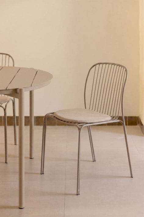 Chaise de salle à manger en acier Anerina