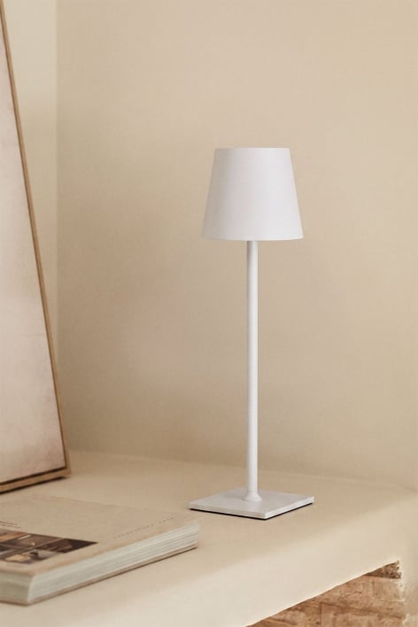 Lampe de table LED sans fil en fer Bolvir - Blanc
