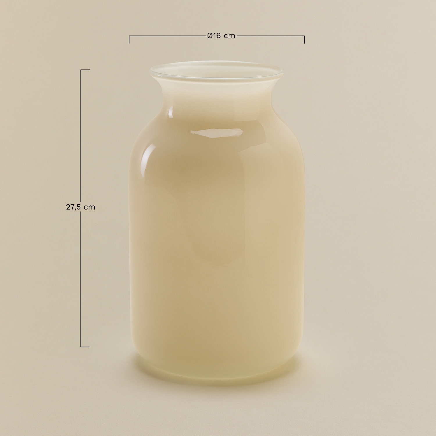 Vase en verre Nyvonel, mesures