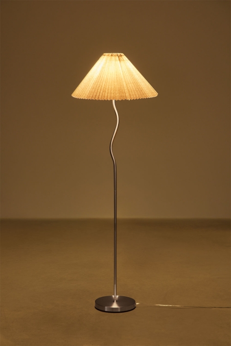 Lampadaire en fer et lin Siliema