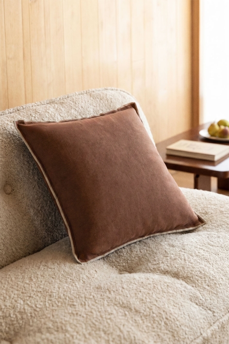 Coussin carré 40x40 cm en coton et lin Angola