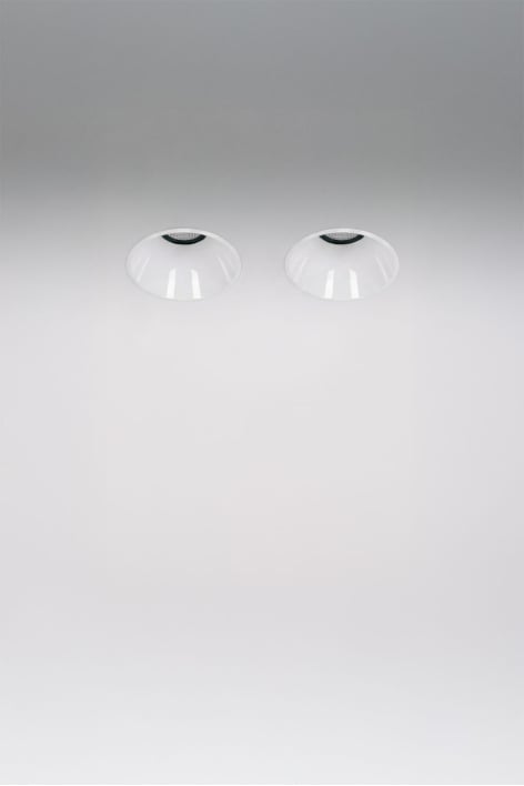 Pack de 2 downlights LED encastrés sans cadre trimless ronds Ø3,6 cm pour extérieur en aluminium Orelva