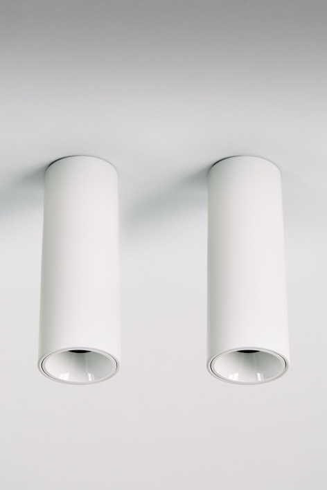 Pack de 2 appliques de plafond LED de surface ronds Ø5,7 cm en aluminium Orelva