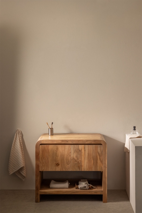 Ensemble de meuble de salle de bain en bois Vacry