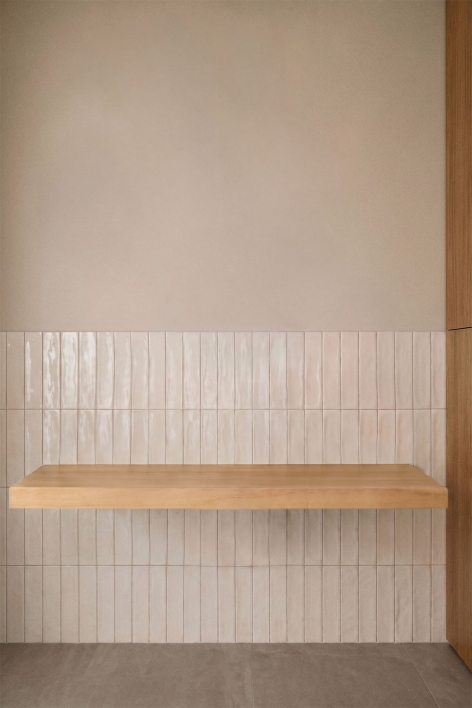 Ensemble meuble de salle de bain double suspendu 120x45 cm en bois de teck Venetian