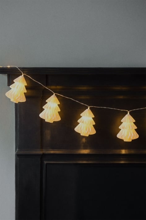 Guirlande décorative avec lumières LED en papier Vamei