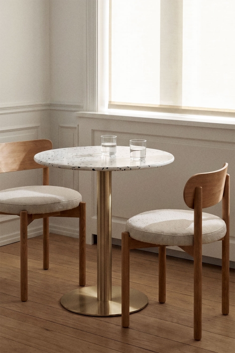 Table de bar ronde Ø60 cm en terrazzo Xiren
