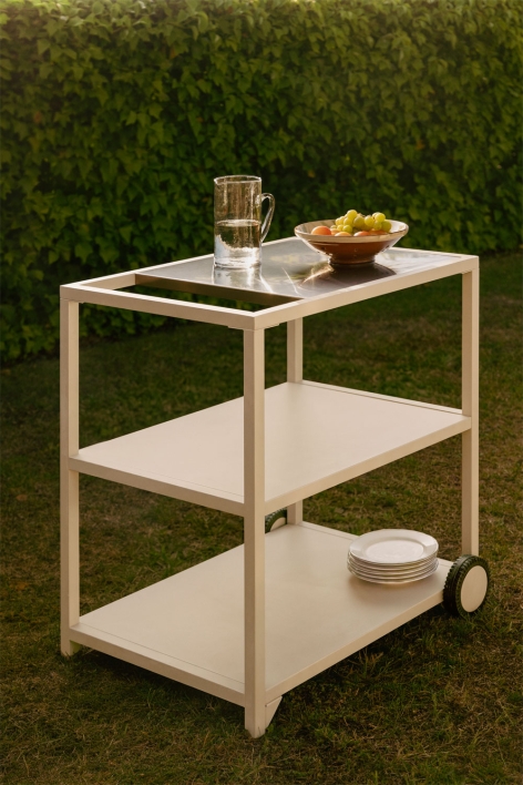 Chariot de cuisine modulaire d'extérieur en acier Rivana