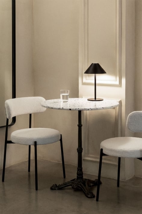 Table de bar ronde Ø60 cm en terrazzo Azteca